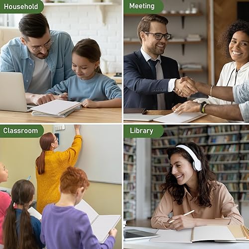 Miniatura 8 de Cuaderno de espiral, cuaderno de rayas universitarias, diario de 8.5 x 10.5 pulgadas, 55 hojas110 páginas, diario para mujeres, diario con espiral