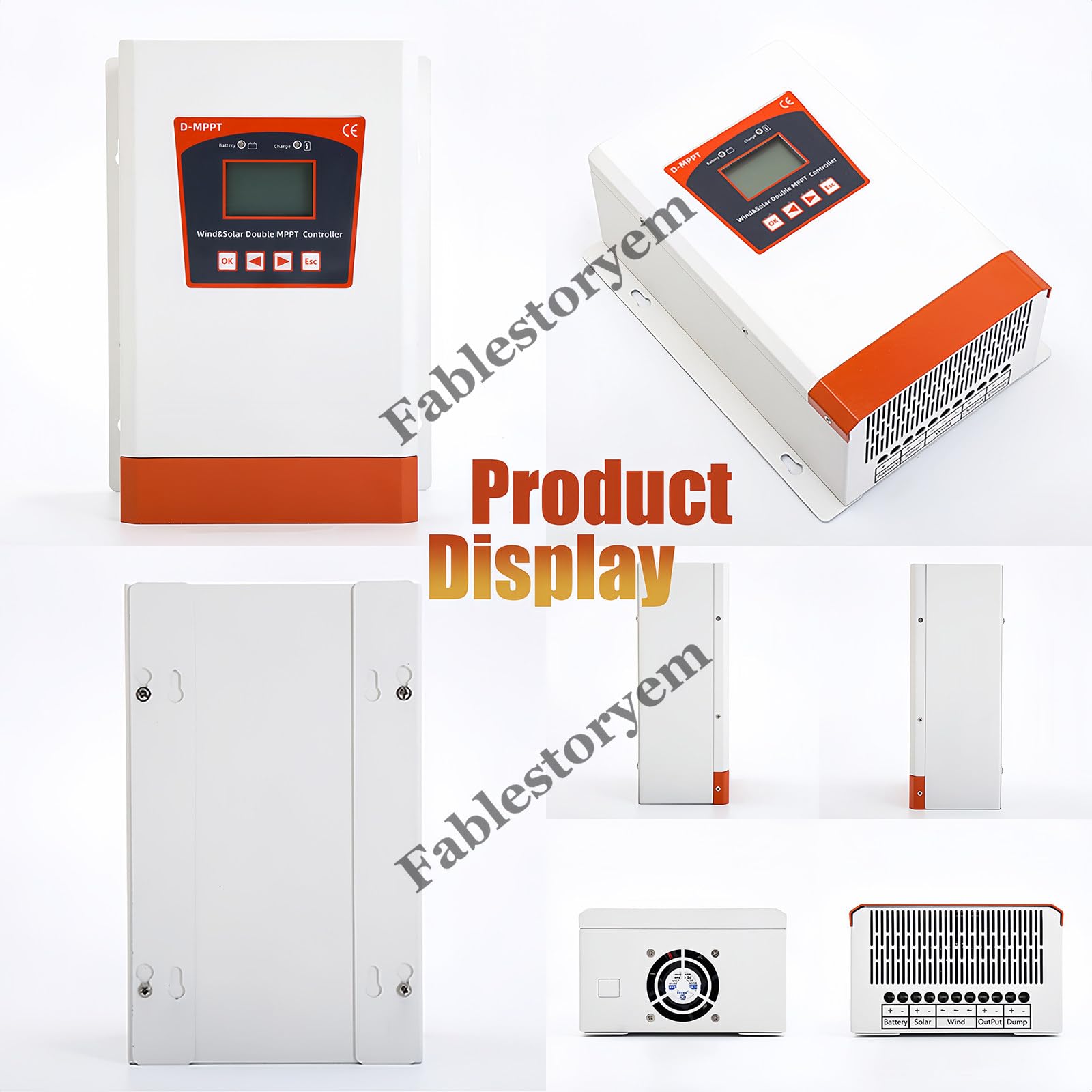 Wind Solar hybrydowy regulator ładowania 12000 W 12 V/24 V/48 V podwójny regulator MPPT Boost do turbiny wiatrowej, akumulatora, ładowarki słonecznej