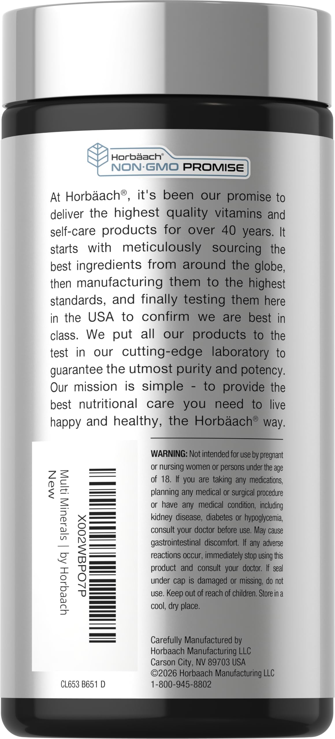 Horbäach Multi Minerals Supplement | 250 Capsules | Iron Free — Amazon image 3