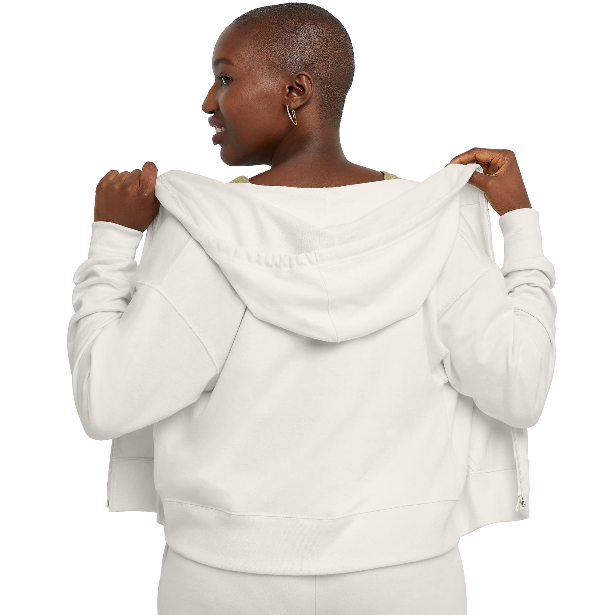 Hanes Felpa con Cappuccio E Zip in Spugna Francese, in Pile Leggero, Disponibile in Taglie Forti Felpa con Cappuccio Donna (Pacco da 1)