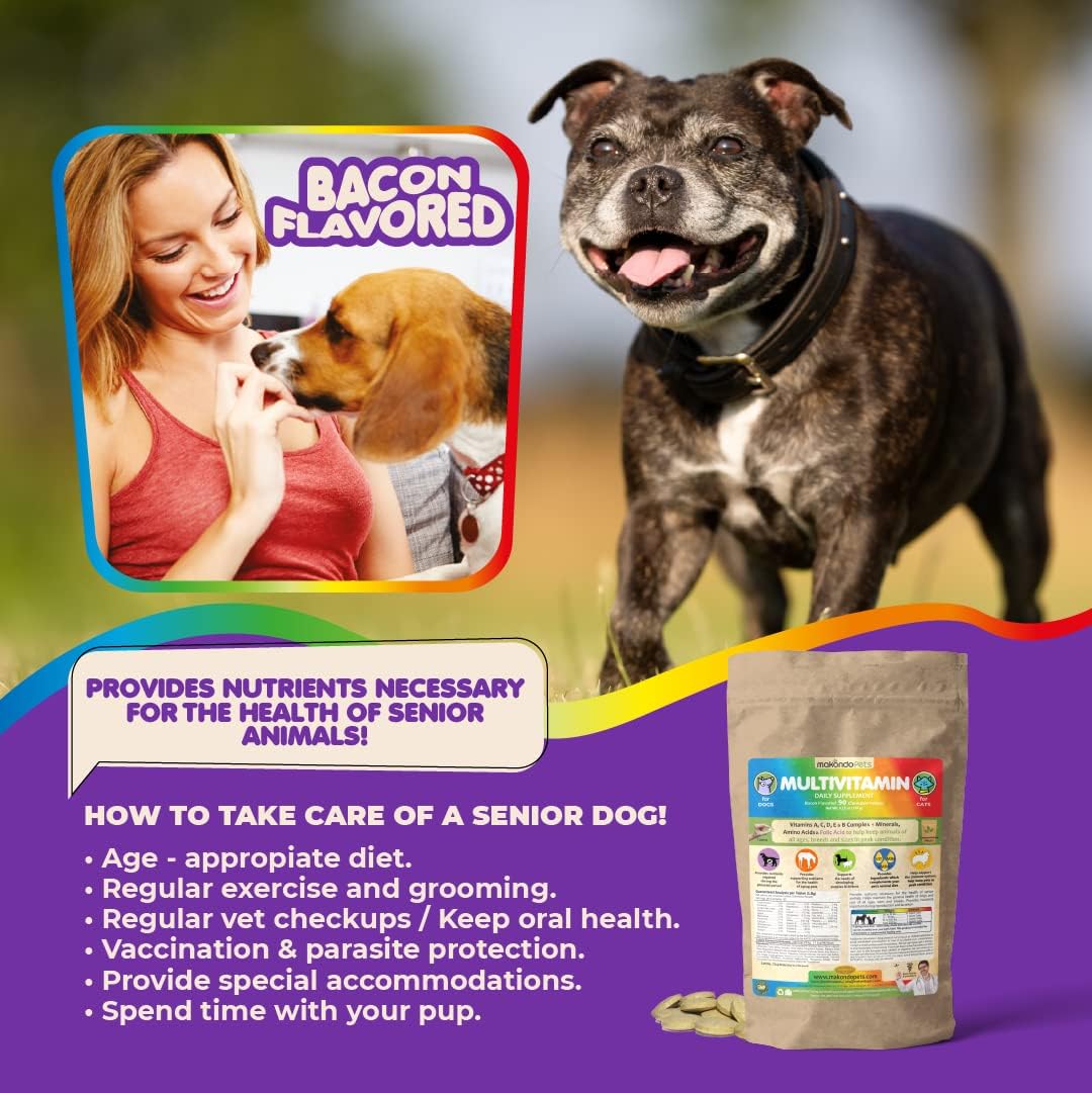 Dog Prenatal Vitamins – Multivitamin, Folic Acid, Calcium, Iron, Minerals and Amino Acids. Ideal for Pregnant, Breastfeeding and Newborn Pets – Senior Dog Supplement, Complete Puppy Multi Vitamin.