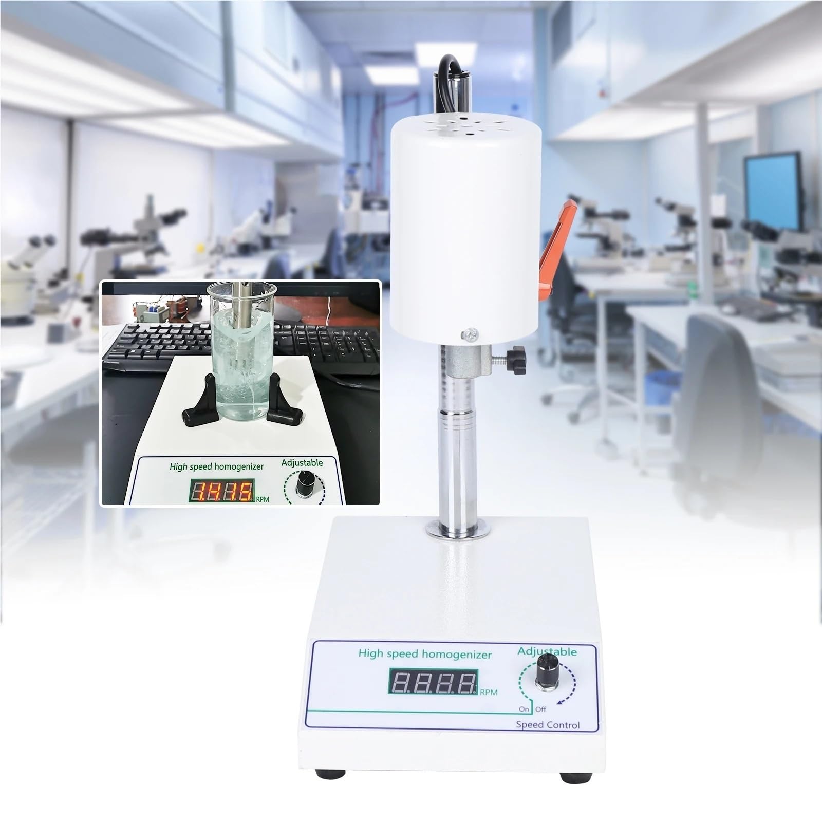 Homogenizator, Homogenizator FSH-2A o dużej prędkości, 220 W, dyspergator laboratoryjny, emulgator, rozbija membranę, 8000-22000 obr./min