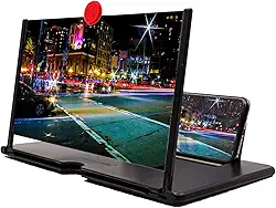 Amplificador de telefone HD de 10 polegadas, amplificador de tela, projetor universal móvel para filmes e jogos, celular amplificador, suporte dobrável suporta iPhone Samsung e todos