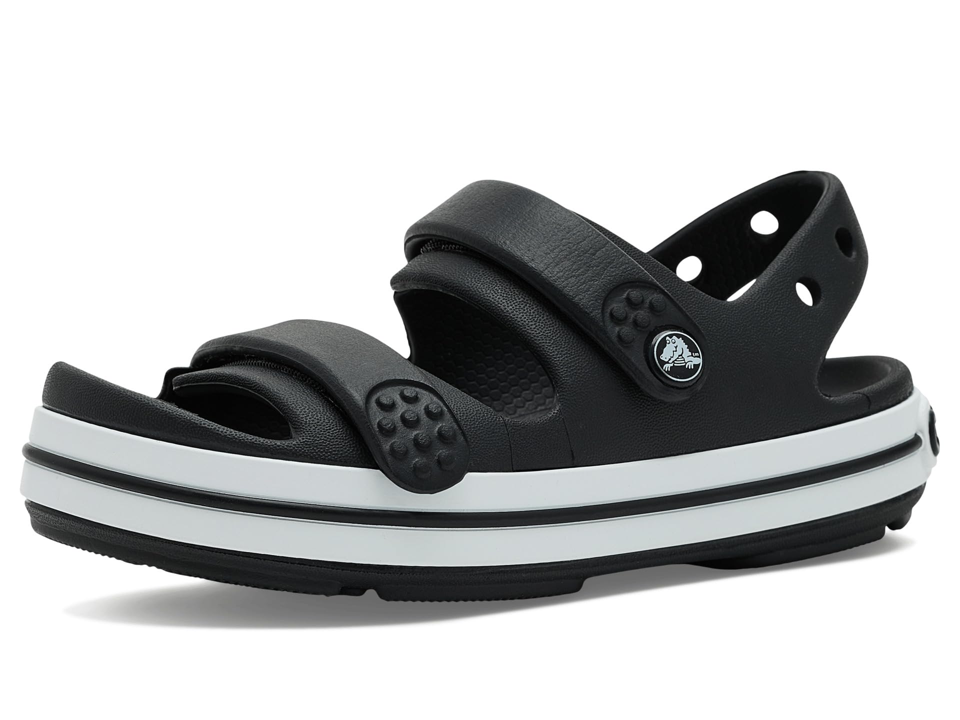 Crocs Kids' Crocband Cruiser Sandals 10 Toddler Black/White