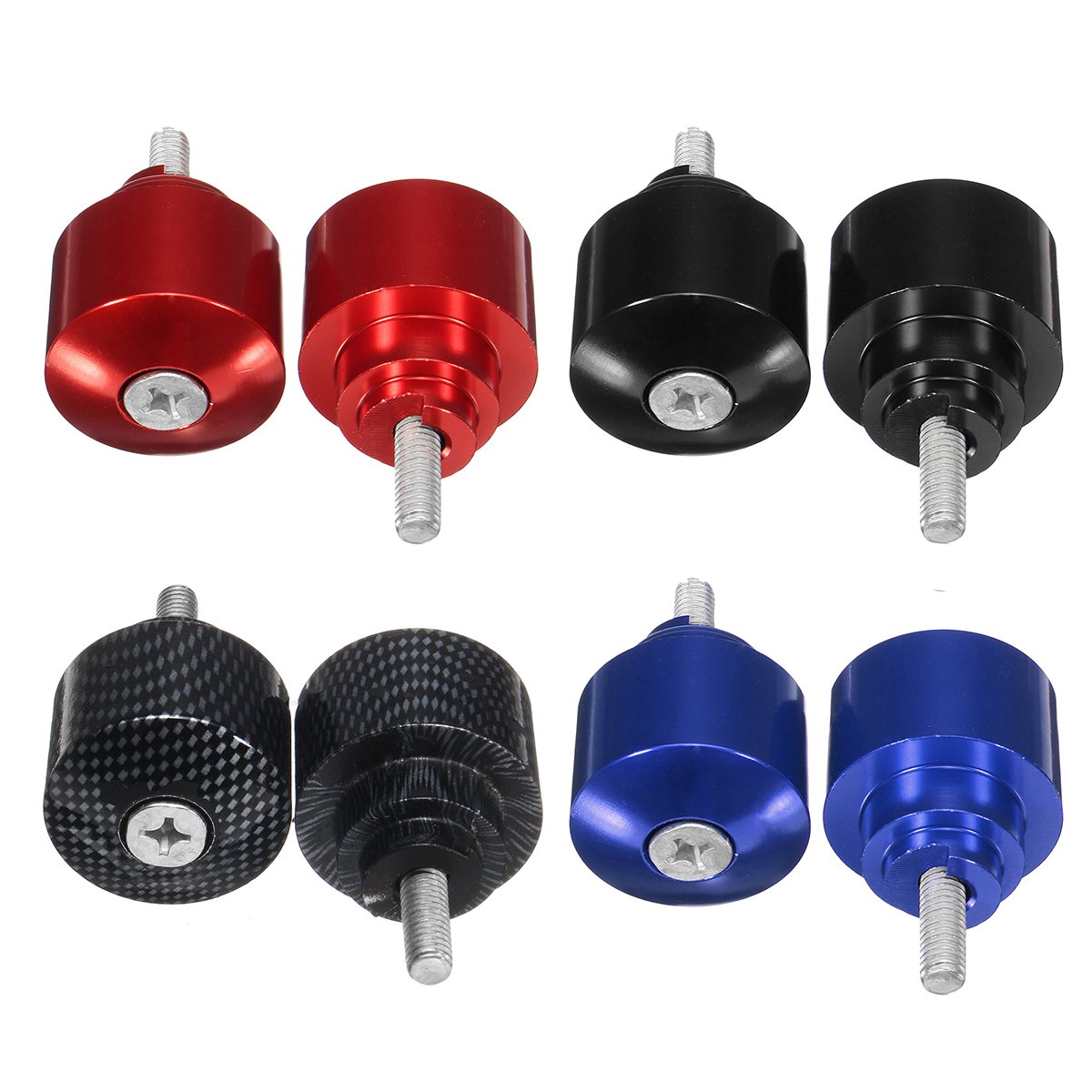 Manubrio Fine Peso Grip Cap compatibile con Honda CBR 954 929 RR VFR800 GL1800 Nero