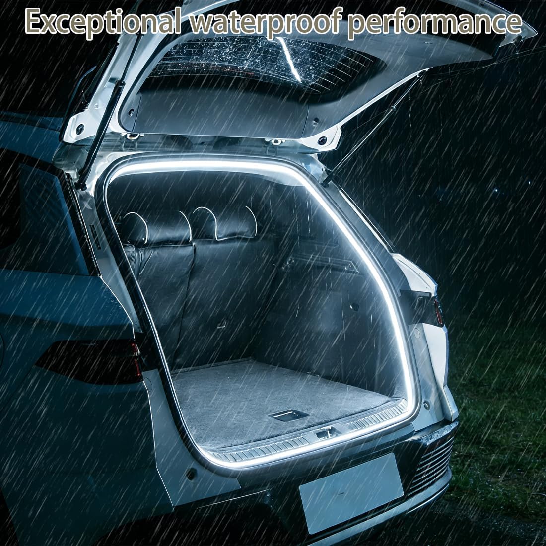 Car Trunk Light Strip,LED Strip for Car Trunk,157.48in White Waterproof Flexible Trunk Led Light,Universal Fit for SUV,Car.