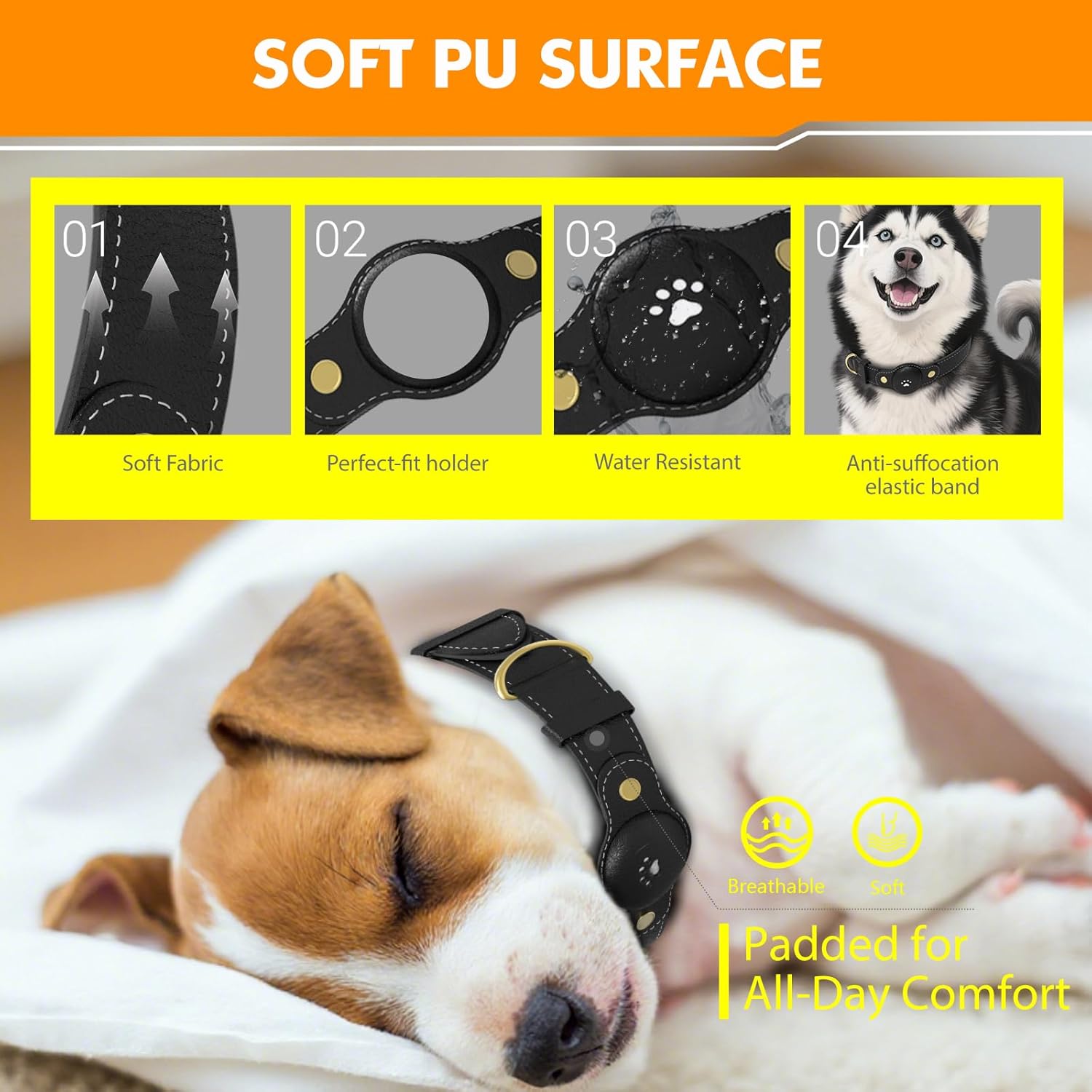 GPS Tracker for Dogs – Smart Dog Collar & Pet Tracker with Real-Time Location, No Monthly Fee, Unlimited Range (iOS Only) – Fits Small to Large Dogs(Locator Included) (Black) - Image 5