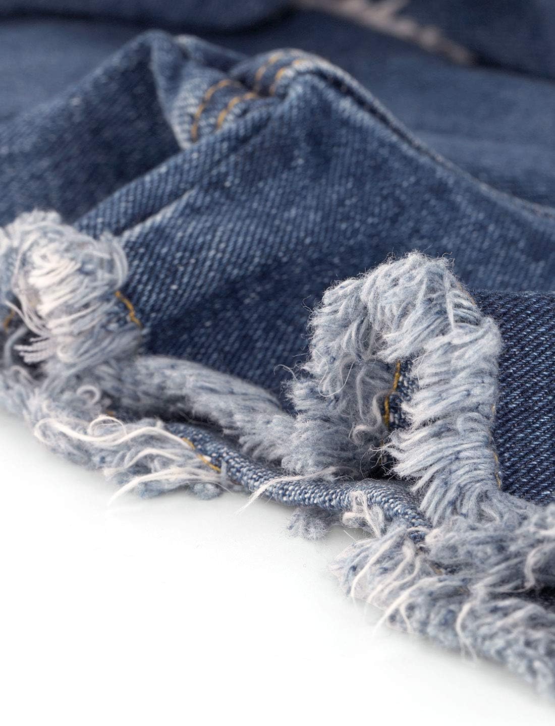 Agnes Orinda Plus Size Women's Denim Jackets Button Washed Frayed Jean Short Denim Jacket 2024 Summer