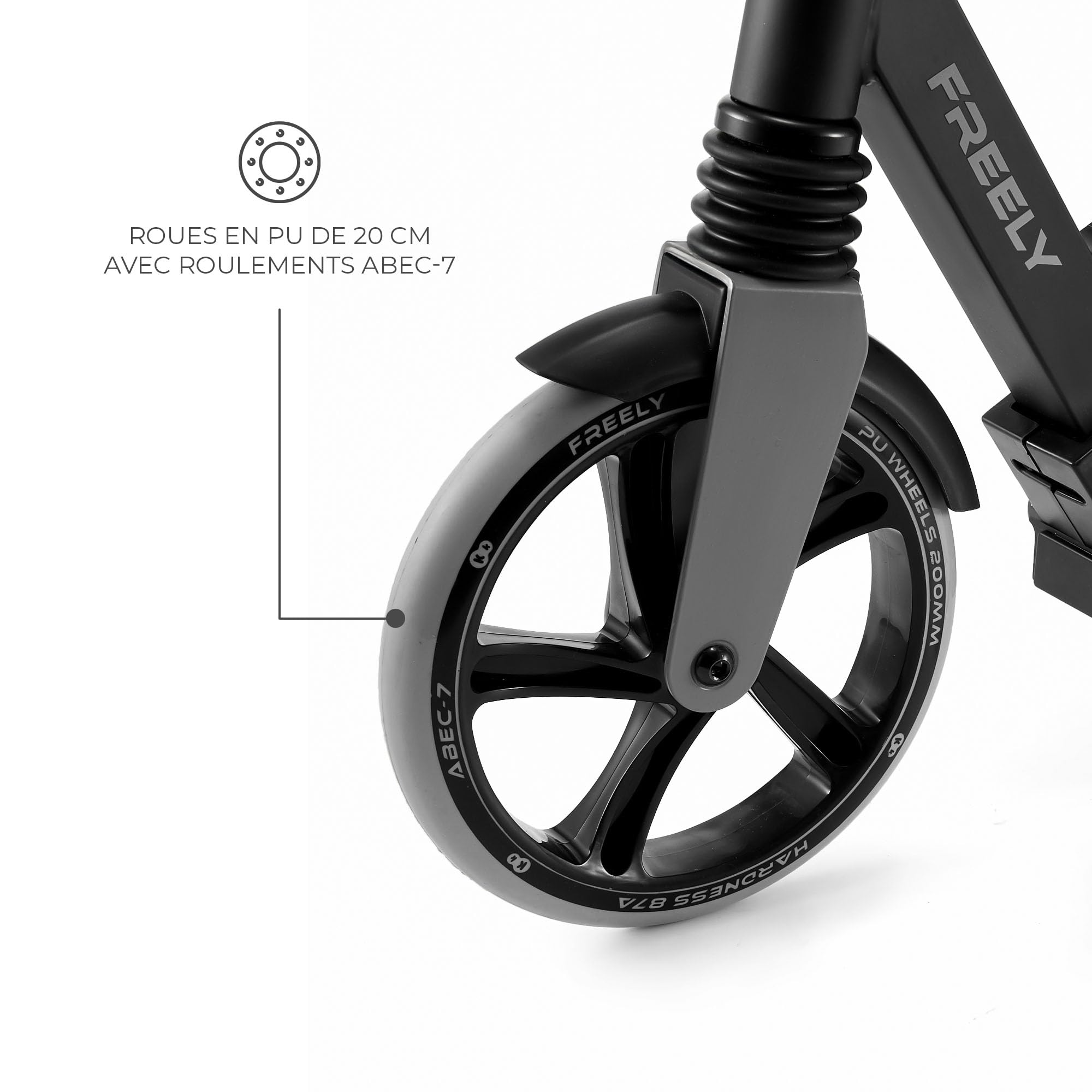 Kinderkraft Freely Trottinette pour Enfants à partir de 3 Ans, jusqu'à 100 kg, Pliage Rapide, Roues en polypropylène