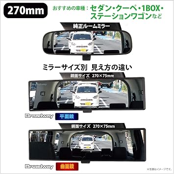 Broadway BW865 270mm (10.63) Convex Aluminum Plating Mirror