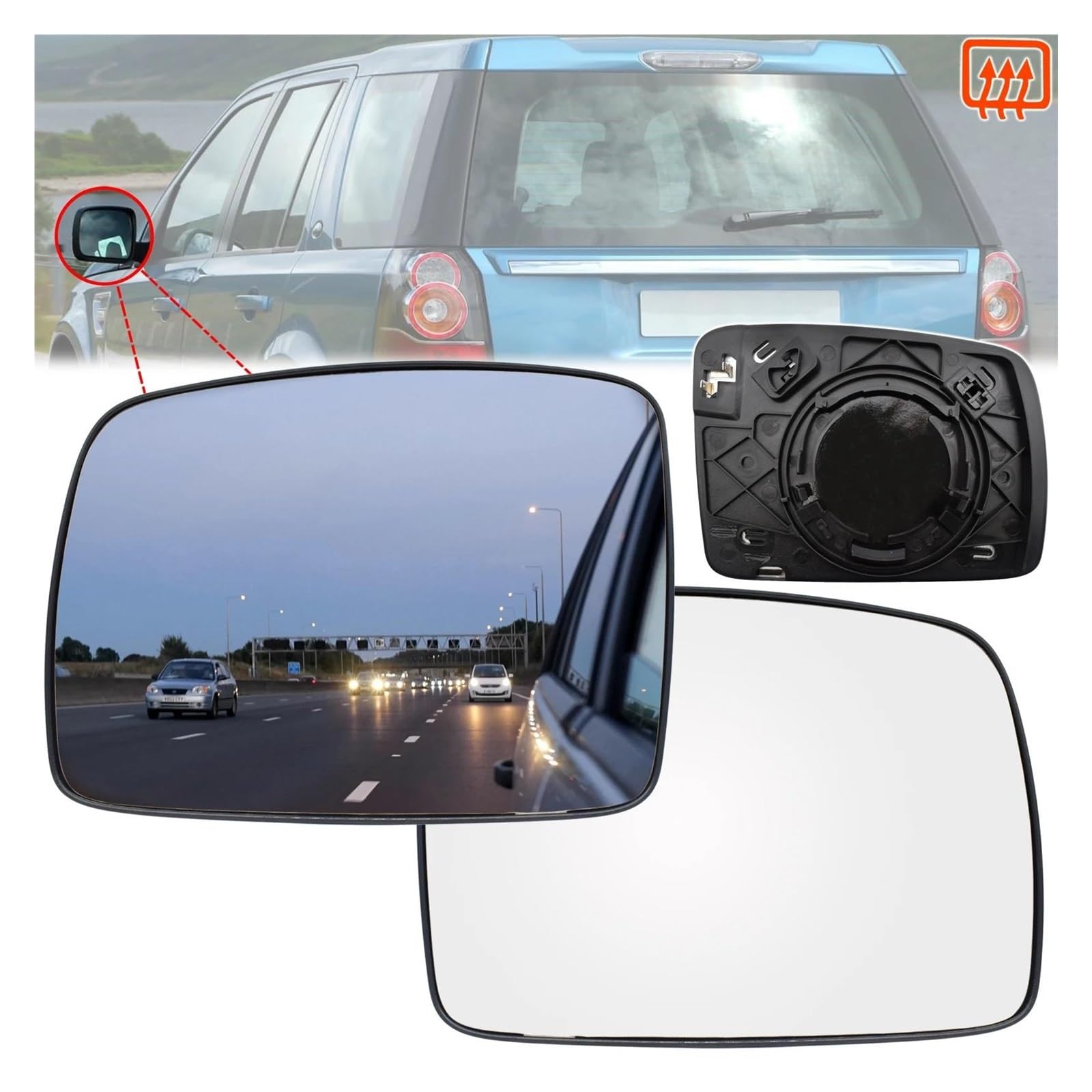 Coques De Rétroviseurs Extérieurs - Pour Land Rover Discovery 3 (2005-2009) Et Freelander 2 (2006-2009) - Noir Brillant - 8