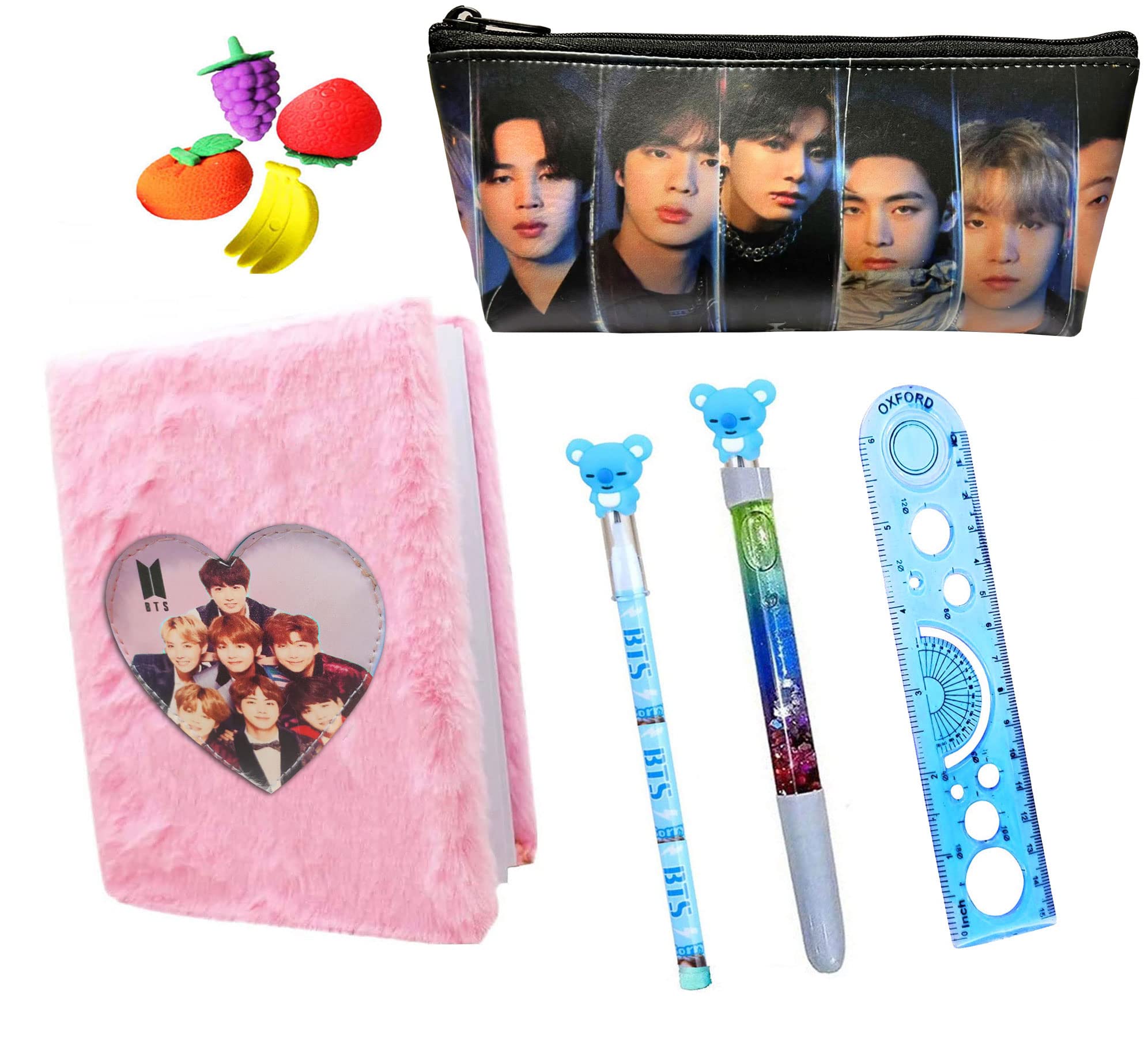 KOBBET® BTS Stationery Set for Girls Army BTS Pouch for Girls for School with Stationery BT-21 Stationery Set with A6 Diary Pouch Pen Pencil Return Gift Birthday Gift (Style 5, Pink) (B0BRJHBHSG) Amazon Price History, Amazon Price Tracker