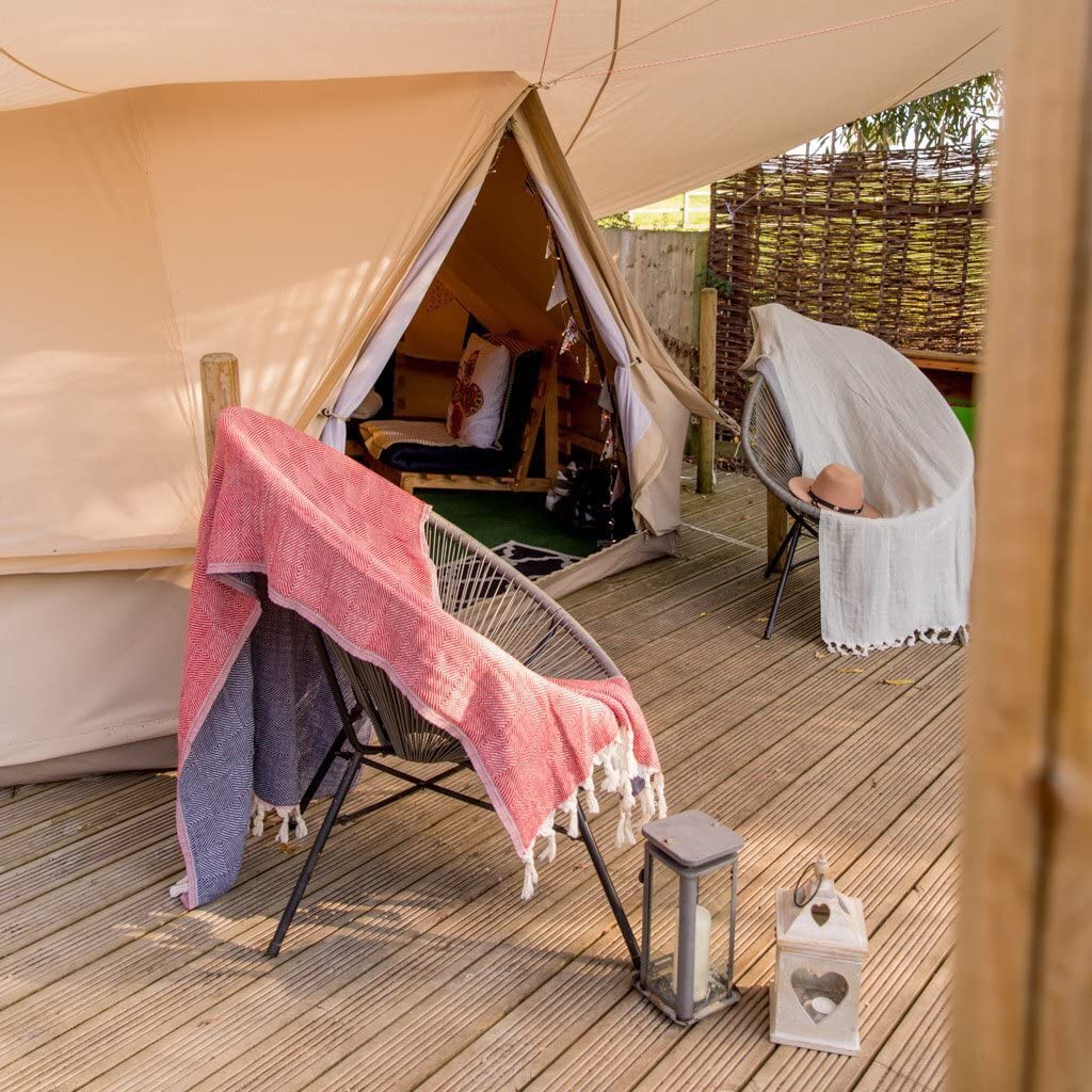 Hamamingo Trocadero Blanket Scarf Throw (Navy & Red)