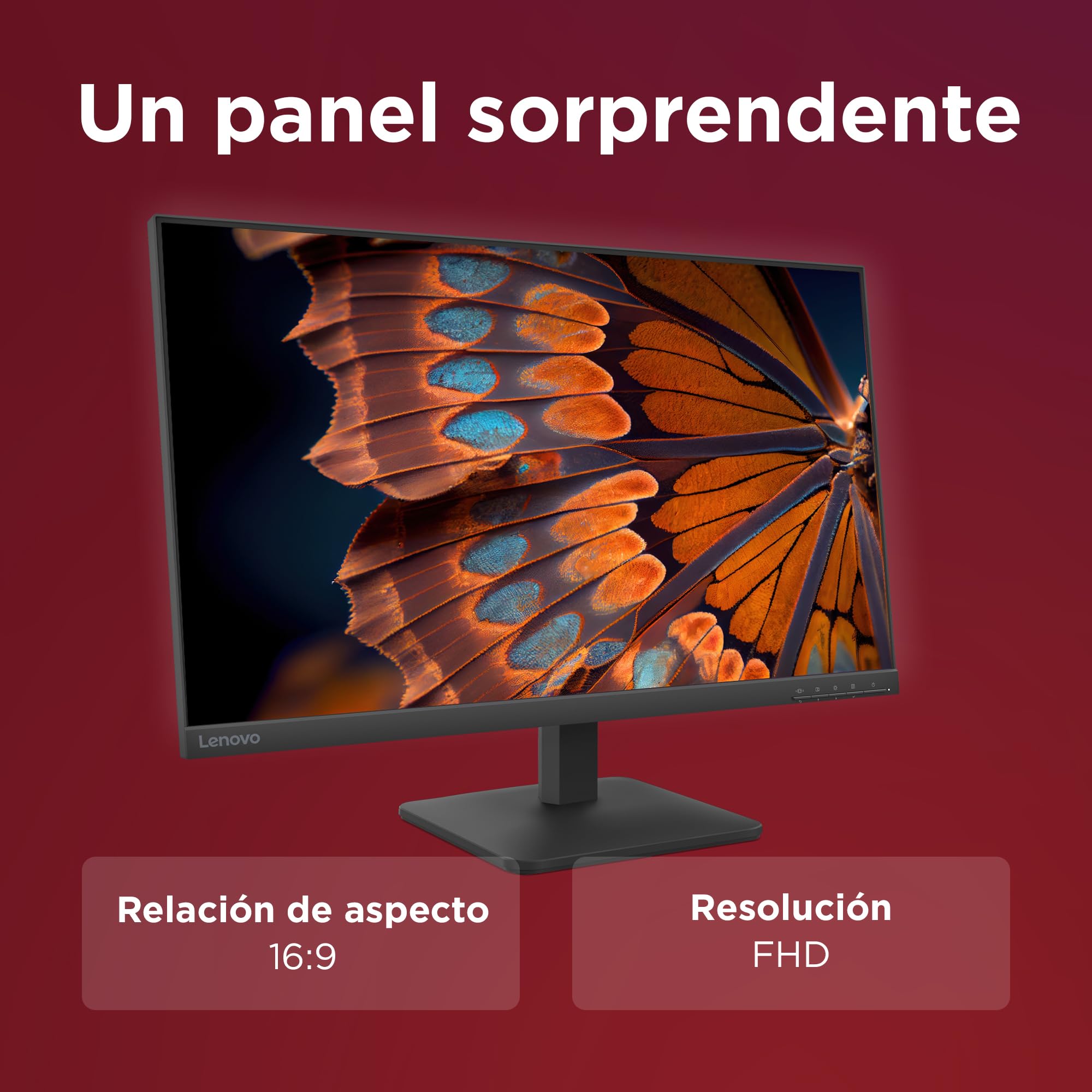 Lenovo L27-4e - Monitor FHD 27" (IPS, HDMI 1.4 - VGA, 16:9, Tasa de Refresco 100 Hz, Tiempo de Respuesta 4ms, 99% sRGB, Montaje VESA 100 mm, Soporte Inclinable) Negro — view 11