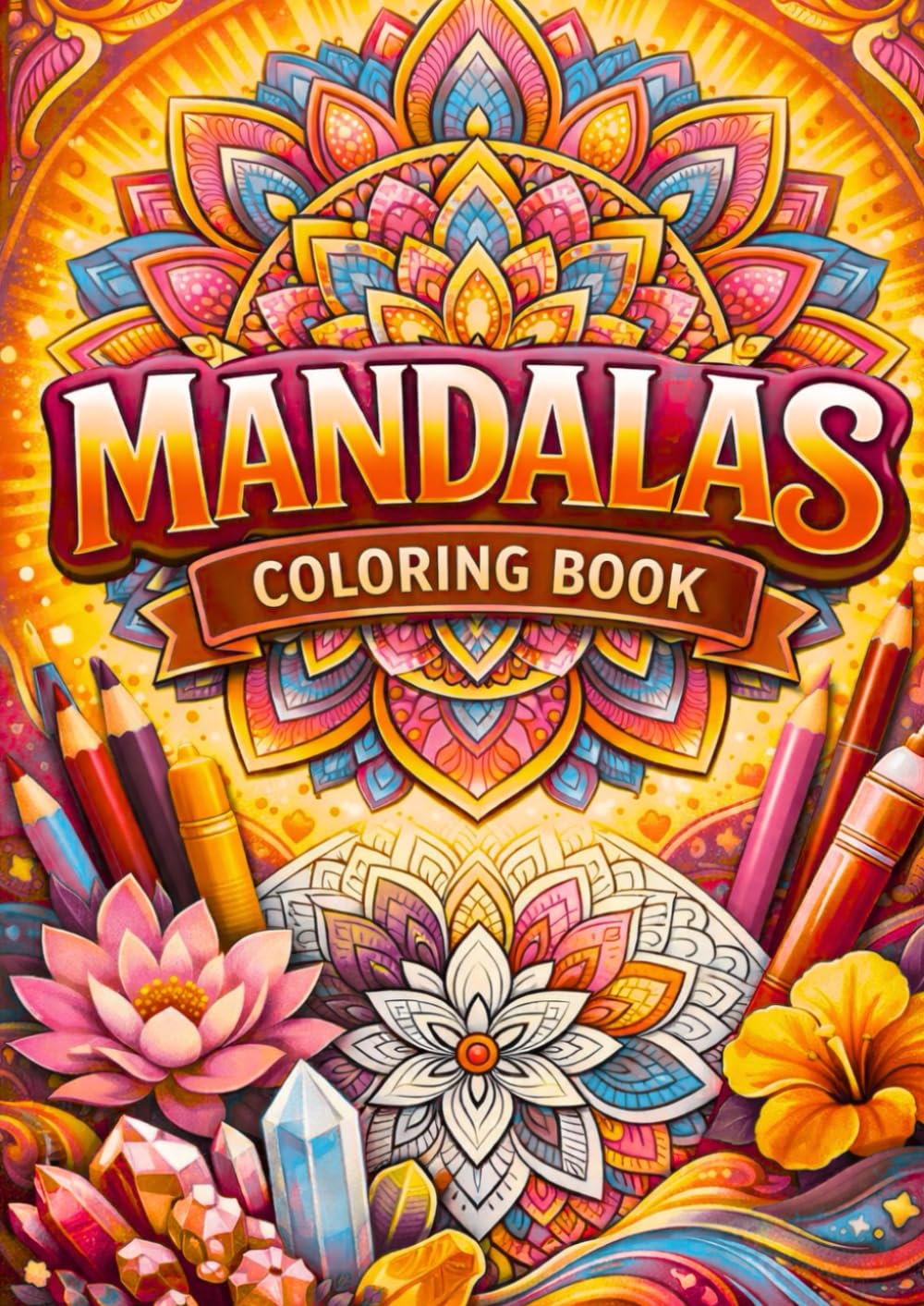 MANDALAS COLORING BOOK: 23 anti-stress illustrations to ease the mind and spark the imagination