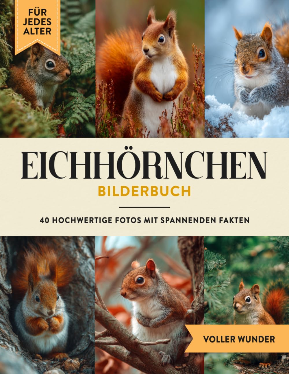 Eichhörnchen Bilderbuch: 40 Bilder & Fakten | Eichhörnchenbuch als Geschenk für Kinder & Erwachsene