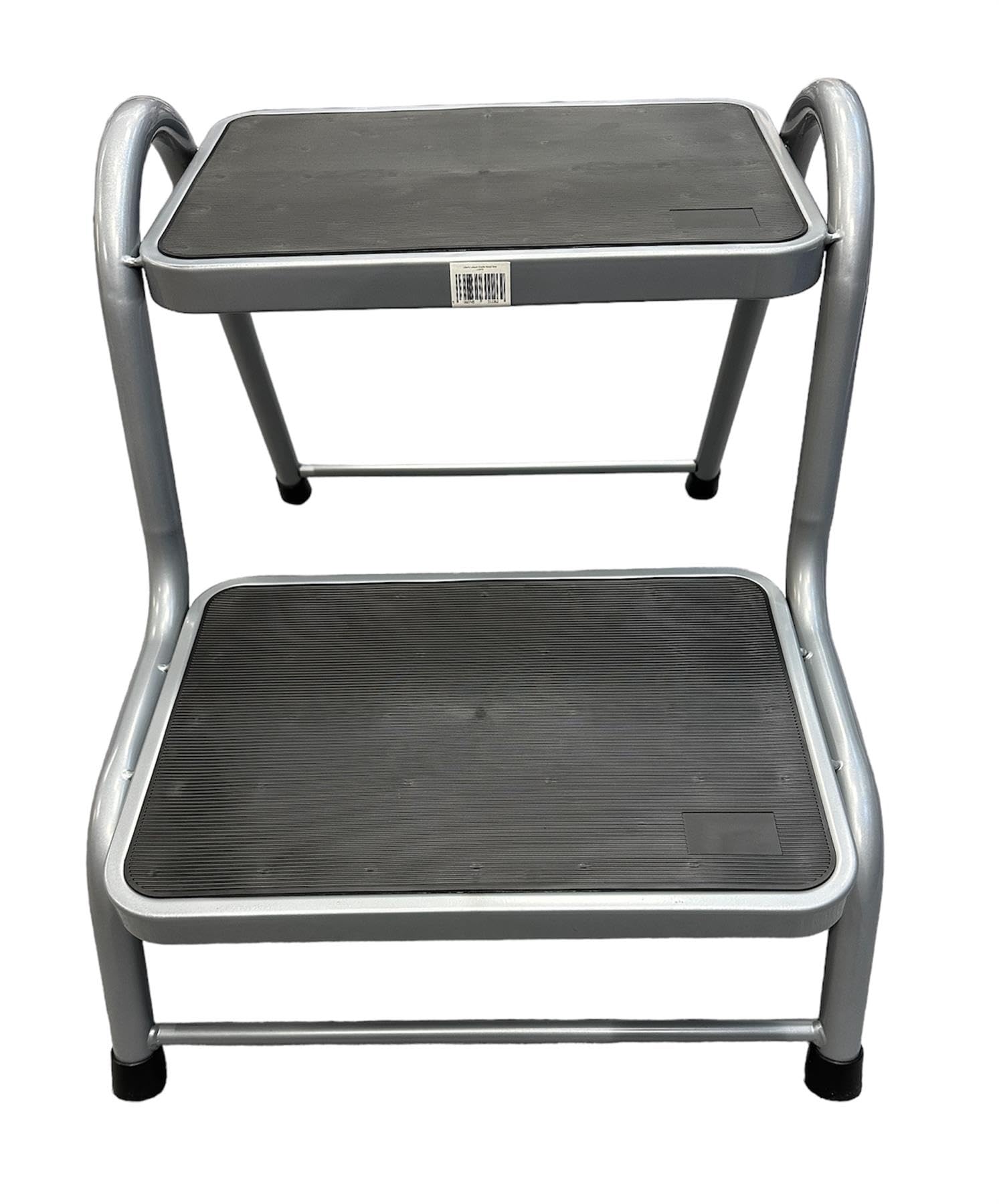 Liberty Leisure Uk Grey Liberty Leisure Double Metal Caravan Step With Non-Slip Surface - Heavy Duty Folding Step Stool For Motorhome, Campervan, Horse Box And Caravan - Portable, Sturdy, And Safe