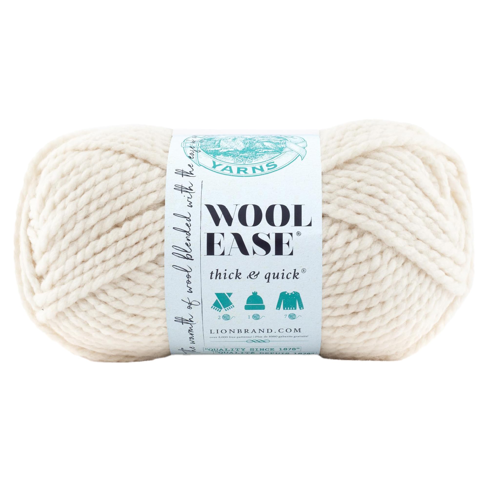 Lion Brand Yarn 640-099 Wool-Ease Thick & Quick Yarn, Fisherman