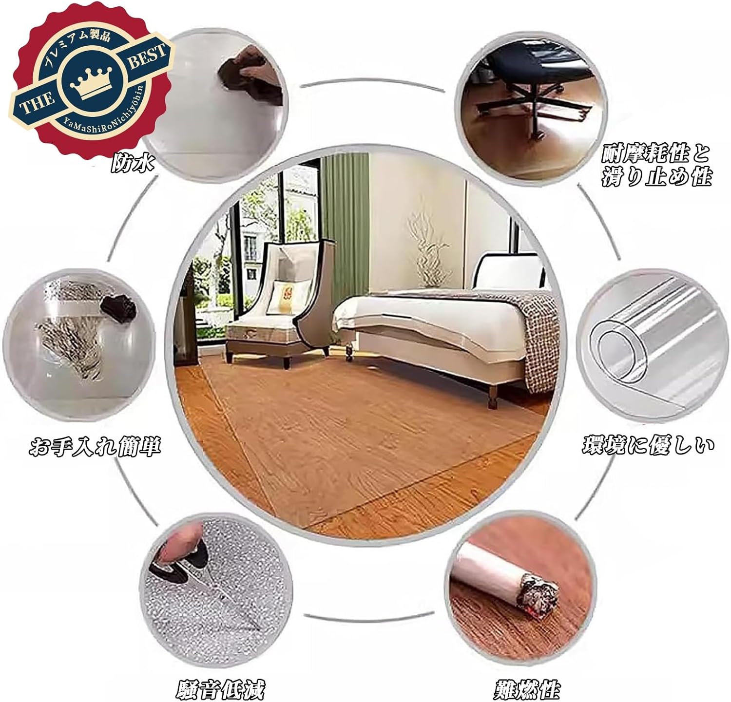 透明 テーブルマット 保護マット ローテーブル 110x165CM PVC 厚さ1.5mm カットできる サラっとした手触り 床保護