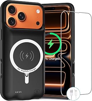 iPhone17 256GB　バッテリー100% ＋ 充電器 ＋ ケースセット Amazon.com: Battery Case for iPhone 17 Pro Max,12000mAh