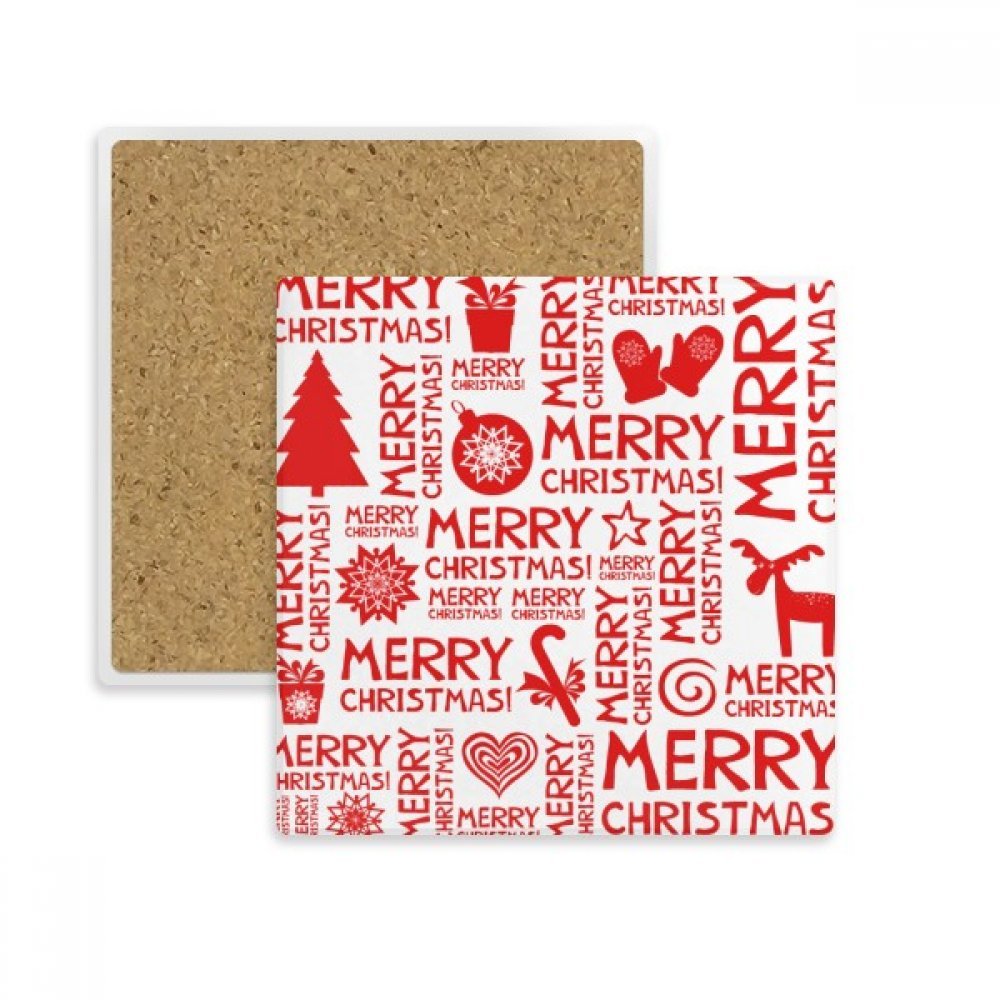 Coaster Joyeux Noël pierre absorbante dessous de verre multicolore pour tasse