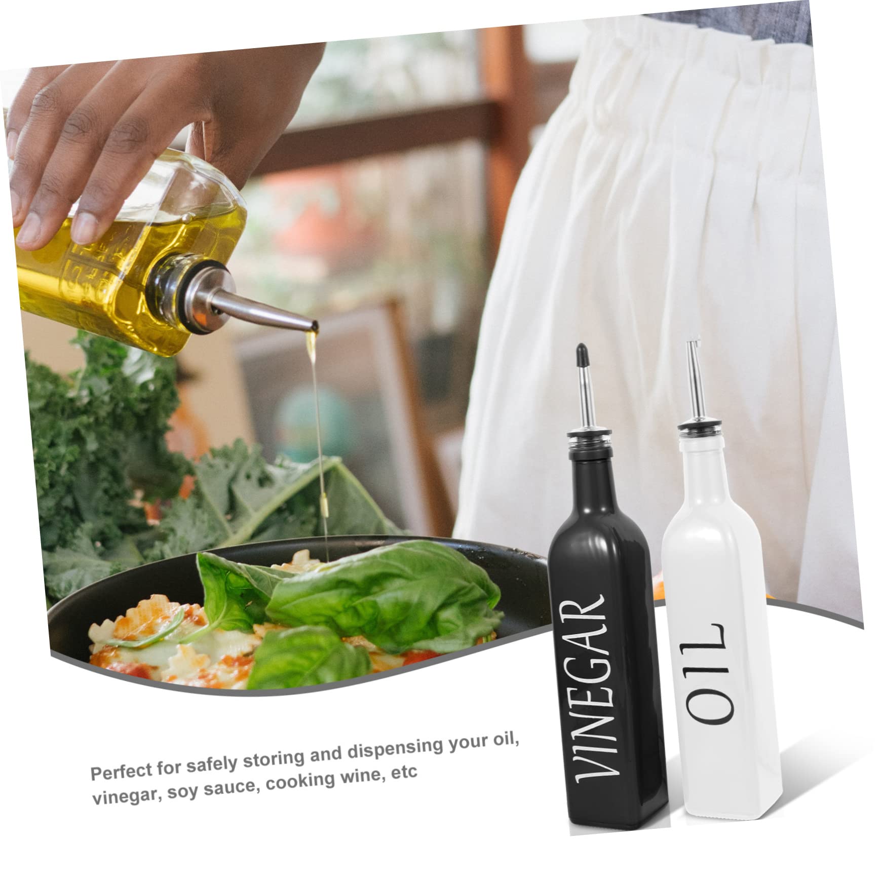 Gatuida Dispensadores de Aceite y Vinagre de Botella para Condimentos con Diseño Conveniente y Duradero para Cocina y Restaurante de