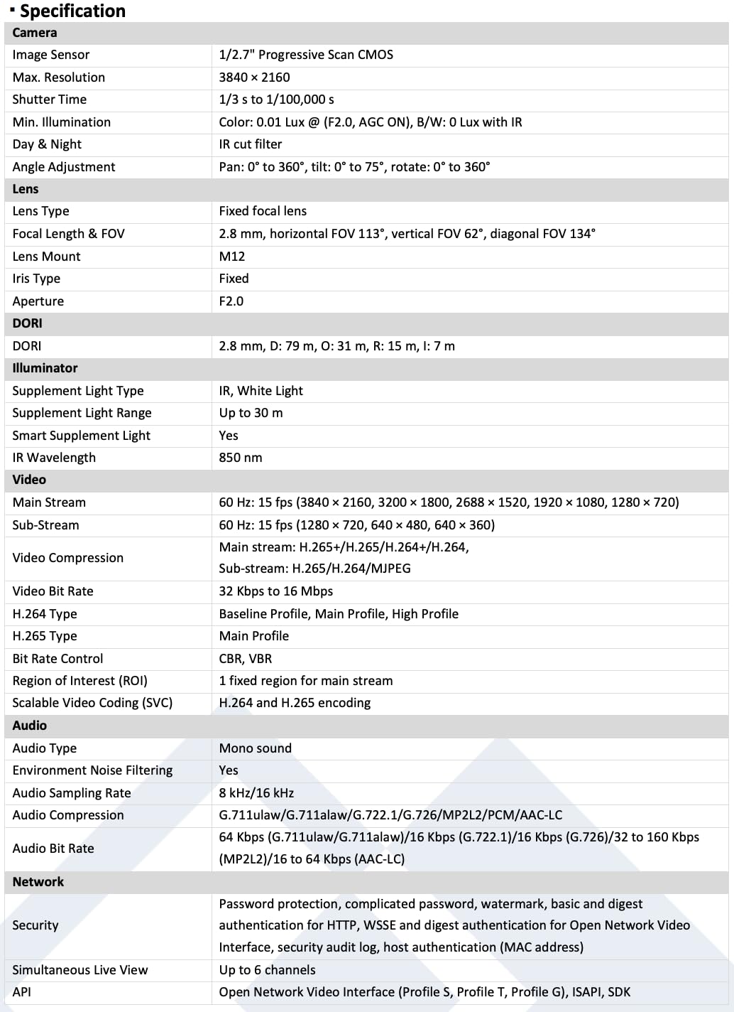 LTS CMIP1382WE-28MDA IP 8MP Dual Light 2.8mm WDR Mic Smart Ai Turret Dome Camera LTCMIP1382WE-28MDA