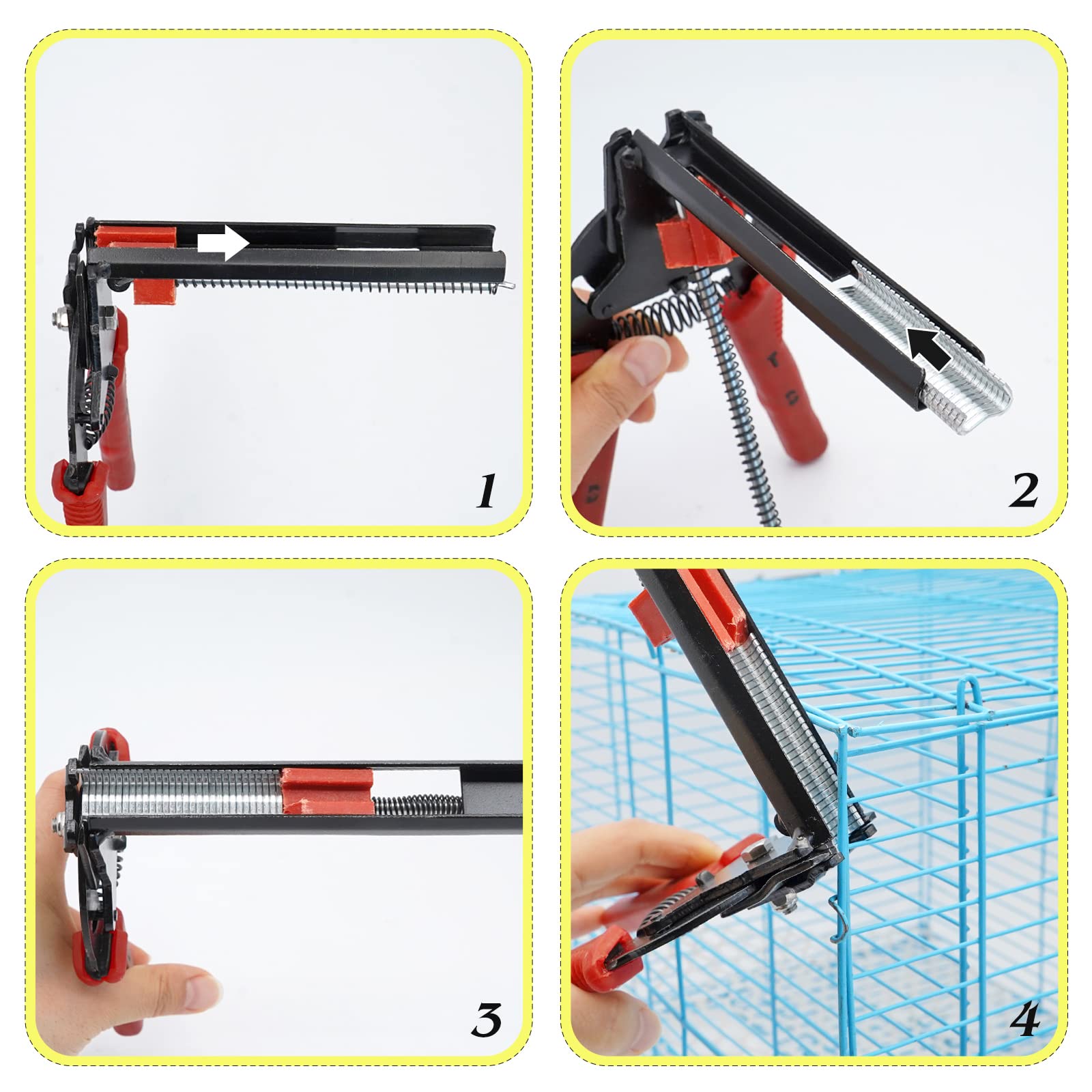 Kit Pinze Per Anelli Di Serraggio M Con 2400 Clip - Per Gabbie Animali E Recinzioni - Foto 9