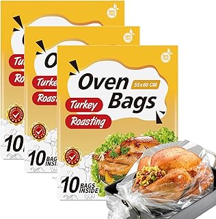 30×Large Oven Bags Turkey Size,Cooking Roasting Bags Large Size(22×24Inch) Meat Roasting Bags Safe for Turkey Meat Fish and Vegetables (30bags)