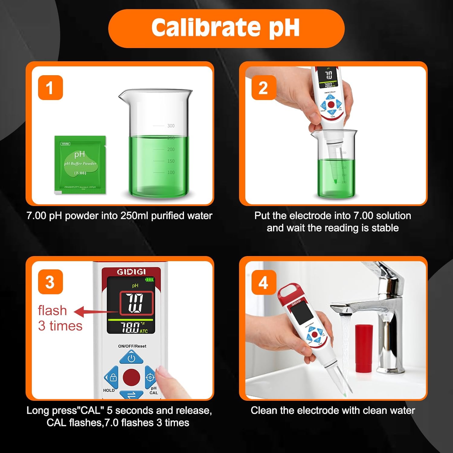 pH Meter Tester for Food with pH Probe