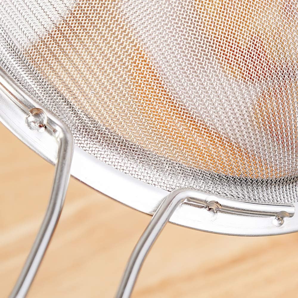 Stainless Steel Strainers with Resting Ear Filter Mesh Ultra-fine Ultra-Small Soy Milk Juice Household Kitchen Stainless Steel Colander Size Leak Net Spoon Frying Tools (Size : 29.8cm) (20.8cm)