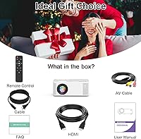 Vista 7 de TMY Proyector WiFi con Bluetooth 5.1, mini proyector de película compatible con 1080P, compatible con TV Stick, teléfono, computadora, HDMI, USB, TF