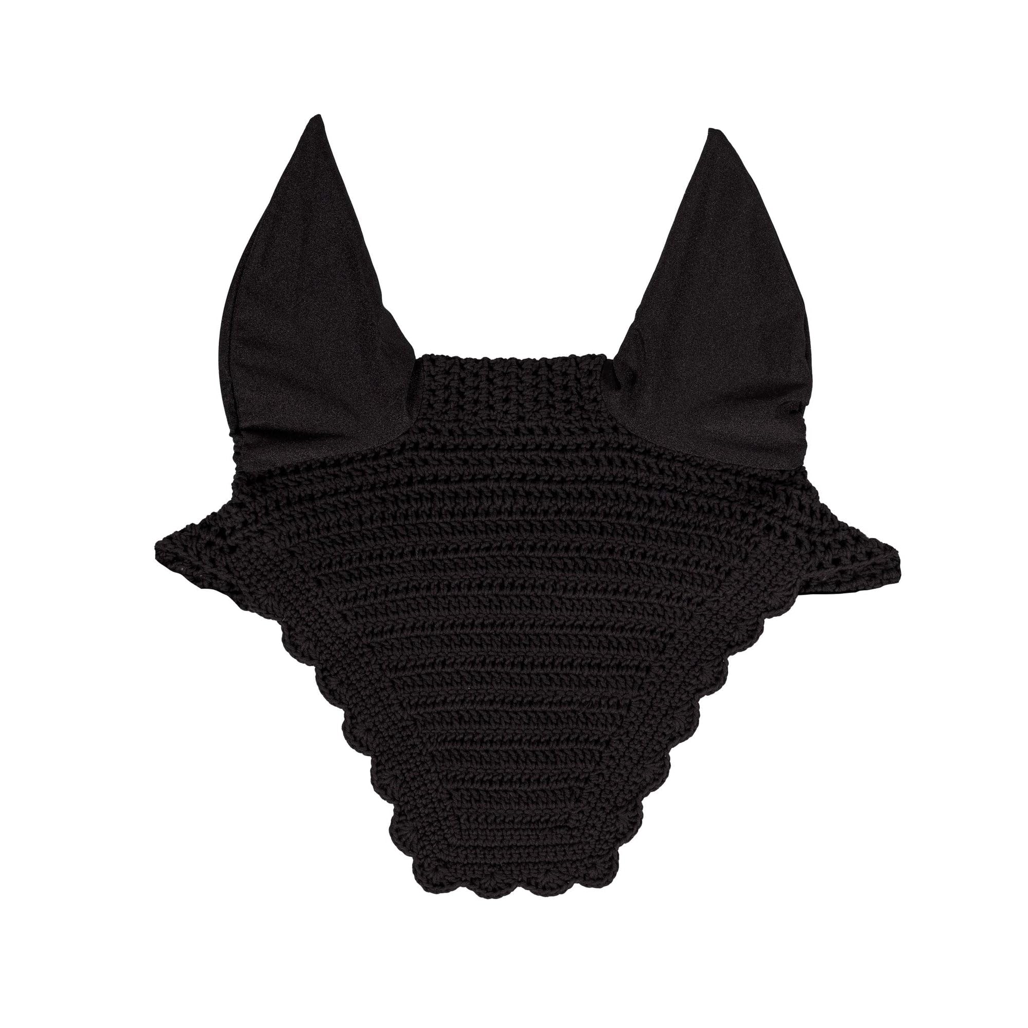 Bonnet Anti-Mouche Wellington Wave Noir pour cheval