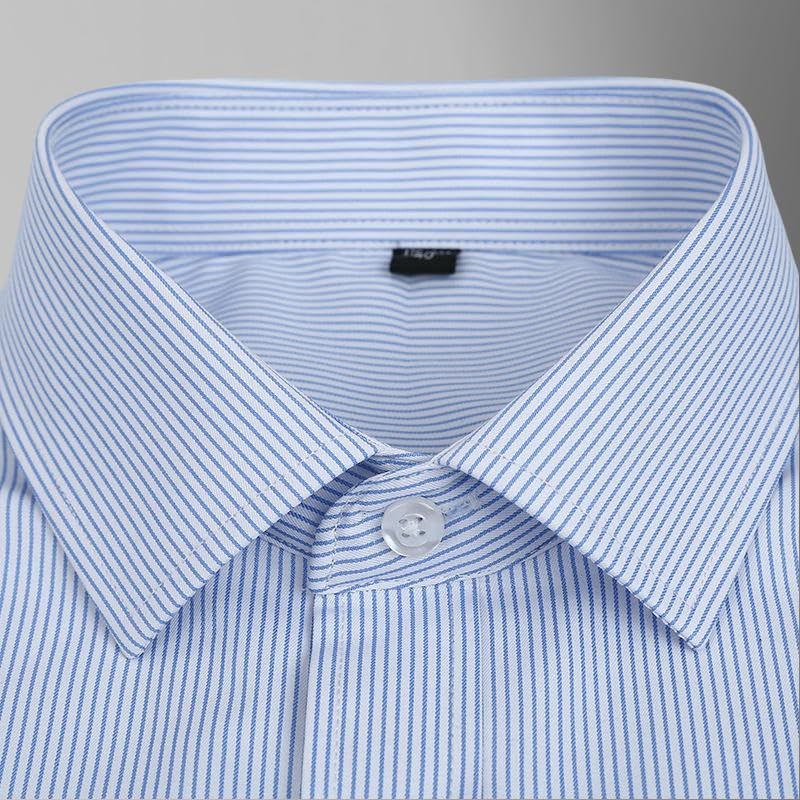Robe décontractée homme sans plis et coupe ajustée rayée - 4