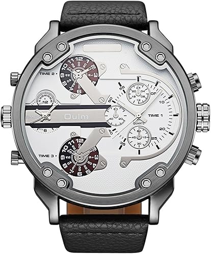 Reloj de pulsera analógico de cuarzo con esfera de acero resistente a los arañazos correa de piel cómoda