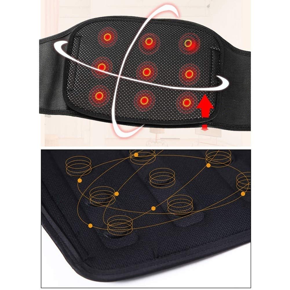 Soporte Lumbar Cinturón Auto-Calentamiento Ajustable Inferior Atrás Apoyo Doble Polea Compresión Correas por Mujer Y Hombres Hernia Disco (Size : M)