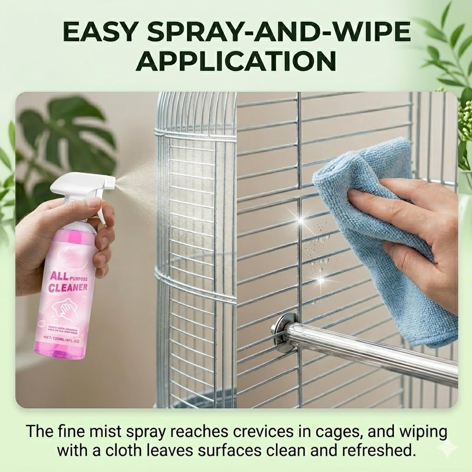 Mehrzweck-Vogelfutterspender-Reinigungsspray Für Vogelhäuser, Vogeltränke, Sofortfleckenentferner Für Vogelkot Schmutz, Desodorierungsmittel & Ungiftiges Spray Für Vögel, Schnell Wirkendes (5p)
