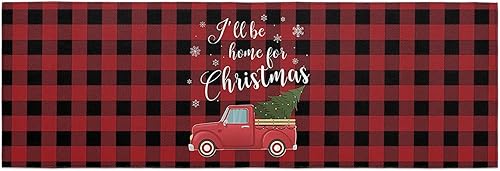 Libaoge Juego de 1 alfombras y tapetes de cocina de Navidad, diseño de copos de nieve, tapete para fregadero de cocina, antideslizante, tapete