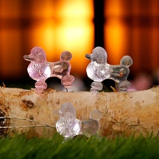 Christmas Decorations 3D String Lights 10ft 30 LEDs Pink Gray Poodles Dog Plus Twinkle Lights, USB Plug in Battery Operated with Remote and Timer for Indoor Wedding Birthday Parties Ornament