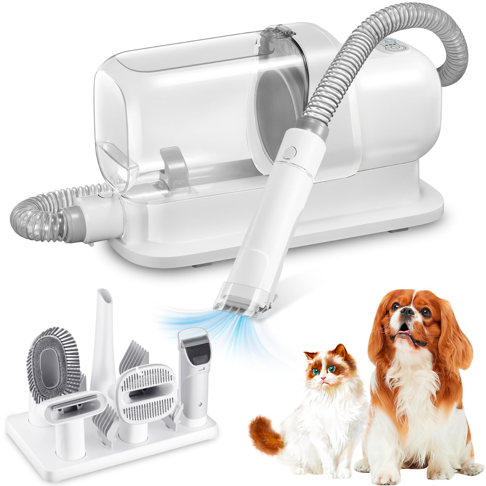 RyRot Dog Grooming Kit & Dog Grooming Vacuum for Shedding with 2.3L