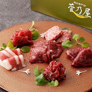 【熊本 菅乃屋】鮮馬刺し 6種食べ比べスライスセット 270g（霜降り・ロース・赤身・フタエゴ・ユッケ・桜うまトロ）