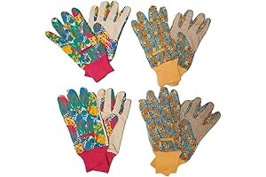 4 Pairs Women's Cotton Garden Gloves: Reliable Protection for Your Hands