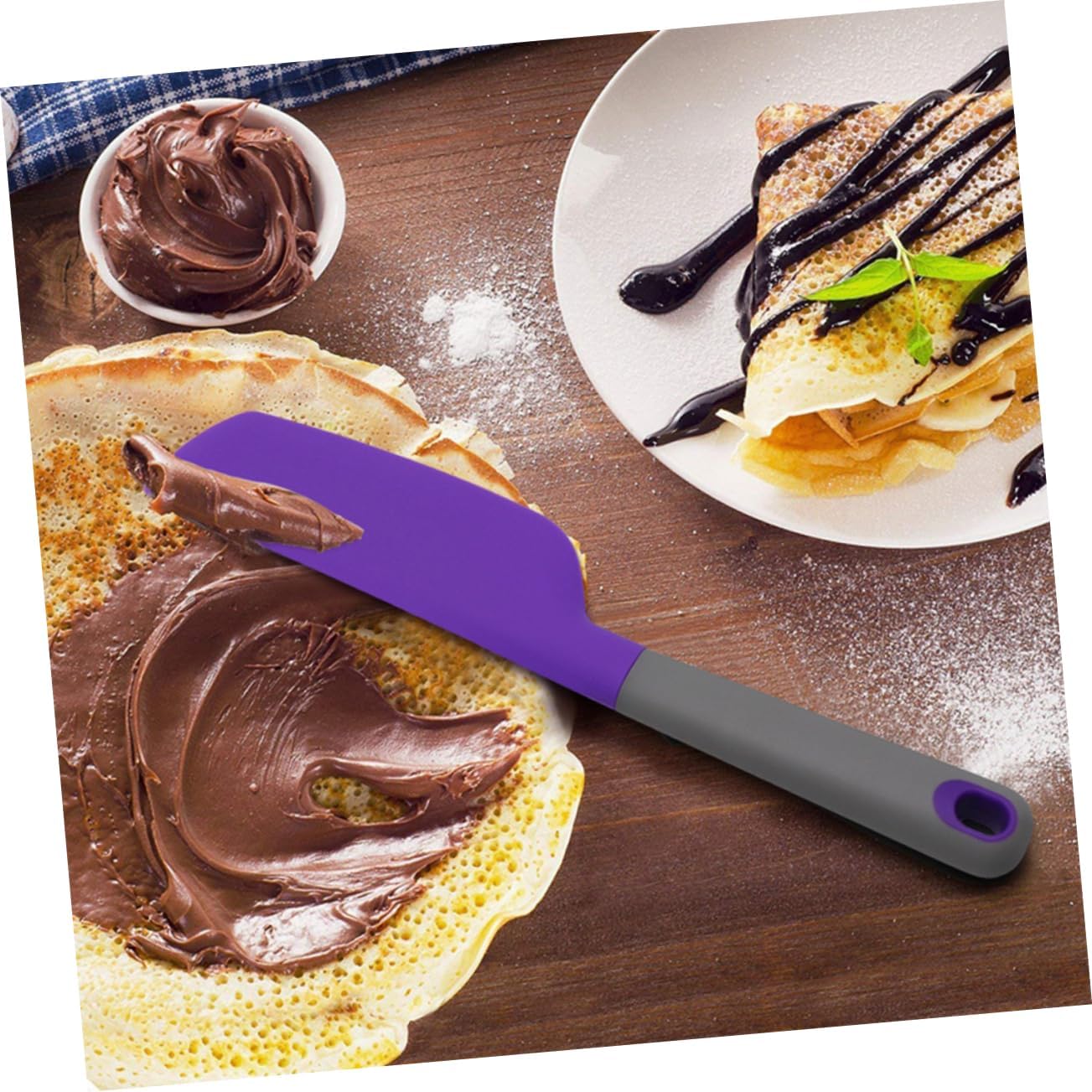 Silicone Spatula Kitchen Scraper for Cake, Cream and Jam image 3