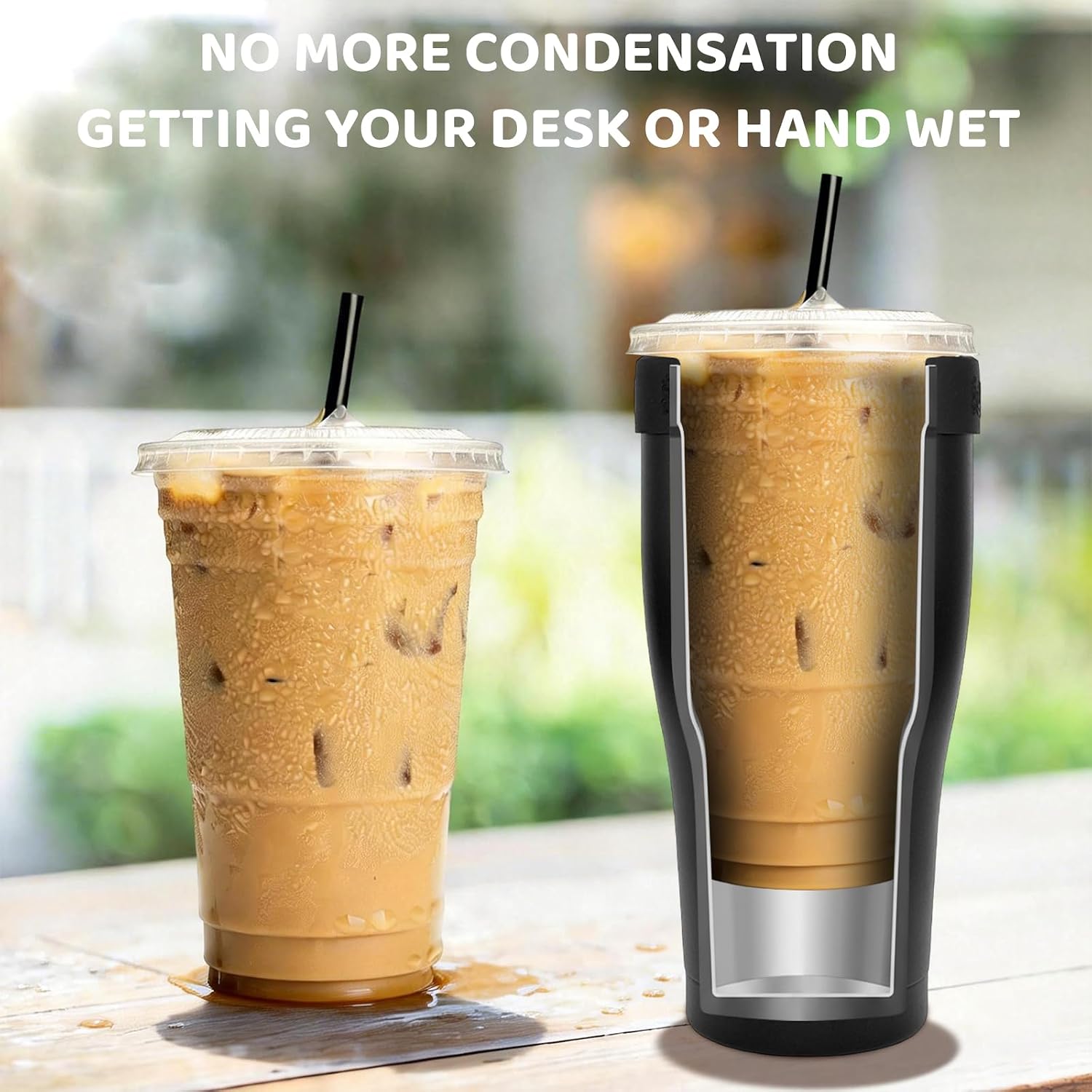 Universal Iced Coffee Sleeve,30oz Stainless Steel Tumbler image 4