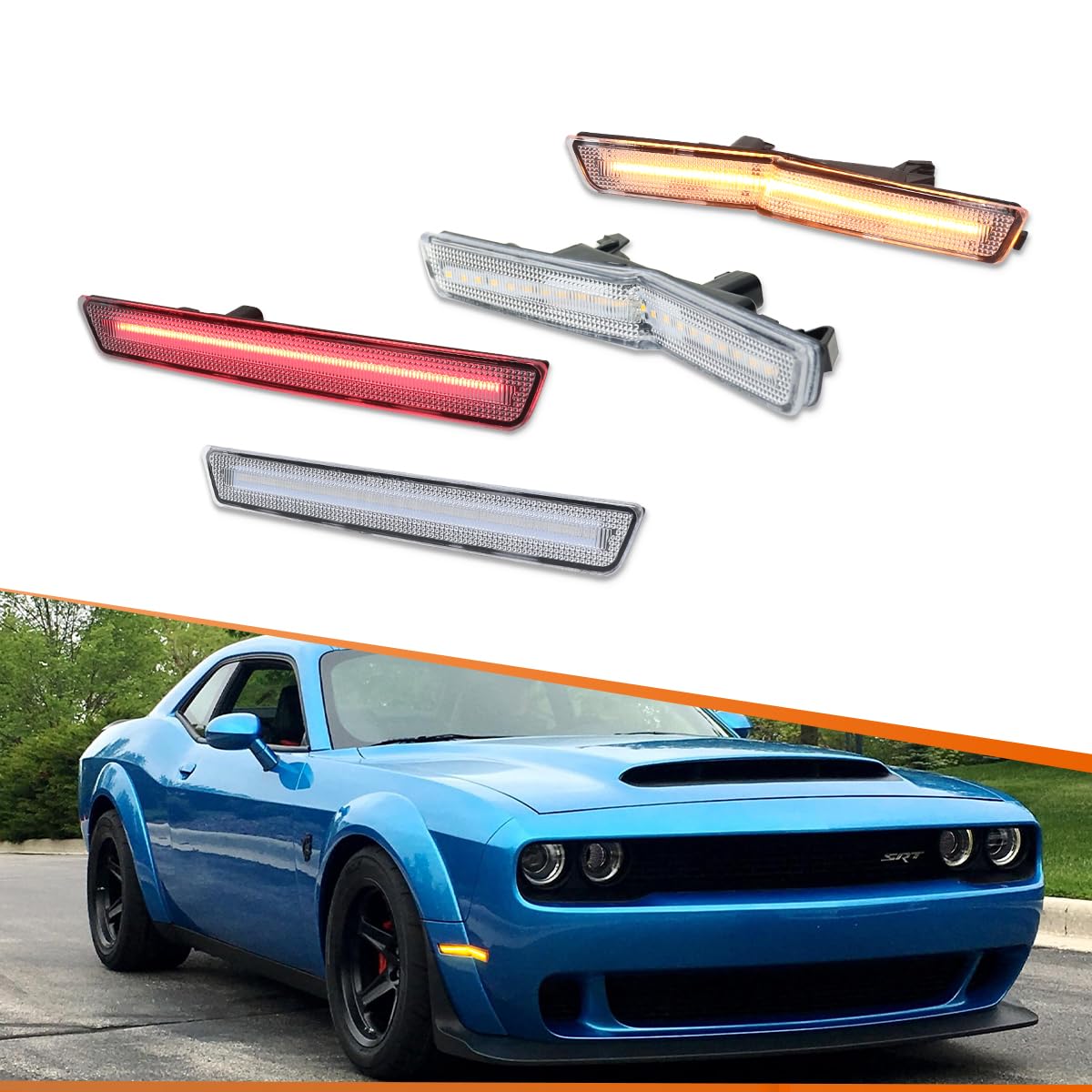 Amazon.com: ADIIL 4x LED Clear Lens Side Marker Lights Replacement