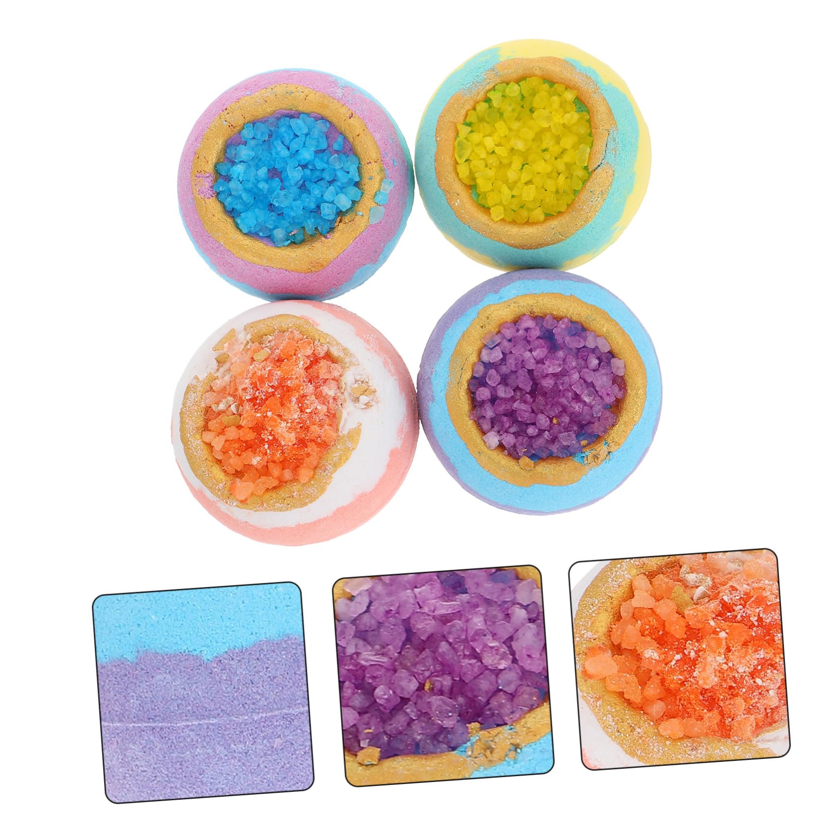 FRCOLOR 4piezas Bolas De Baño Efervescentes De Baño Burbujas Para y Para Aromaterapia Para Spa y Relajación El Hogar
