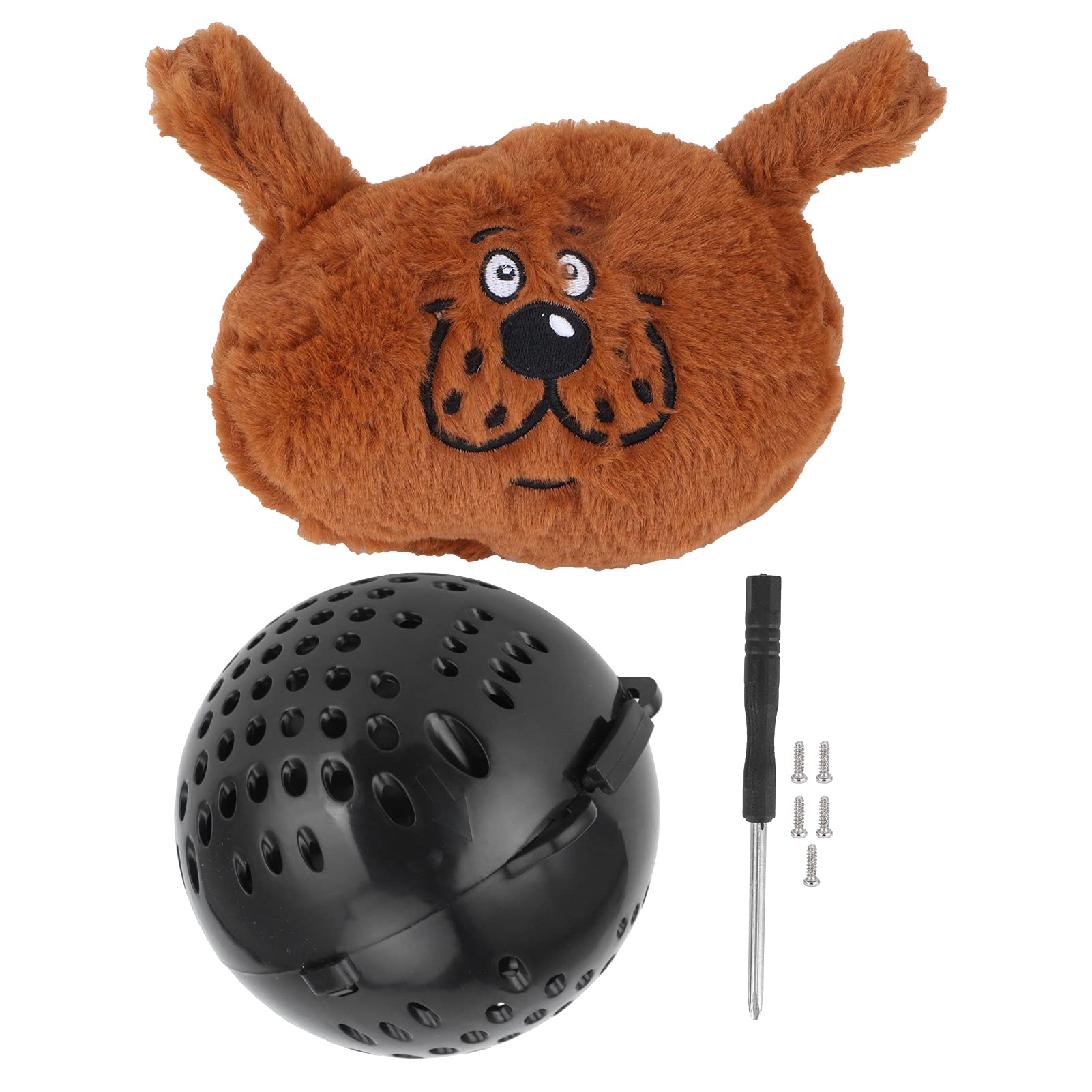 Balle à rire pour chiens, jouet rebondissant interactif pour chien, jouet en peluche de dessin animé, jouet couineur, jouet électronique pour chiot divertissement motorisé