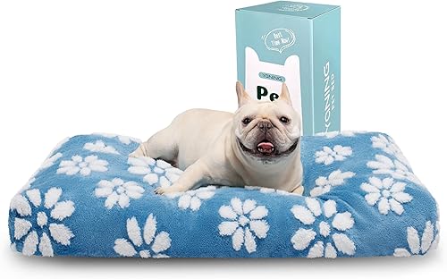 Miniatura 12 de Camas para Perros Grandes, Linda Cama Gruesa para Perros para Jaula Perrera, Cama Mullida para Mascotas con Funda Extraíble Lavable y Fondo