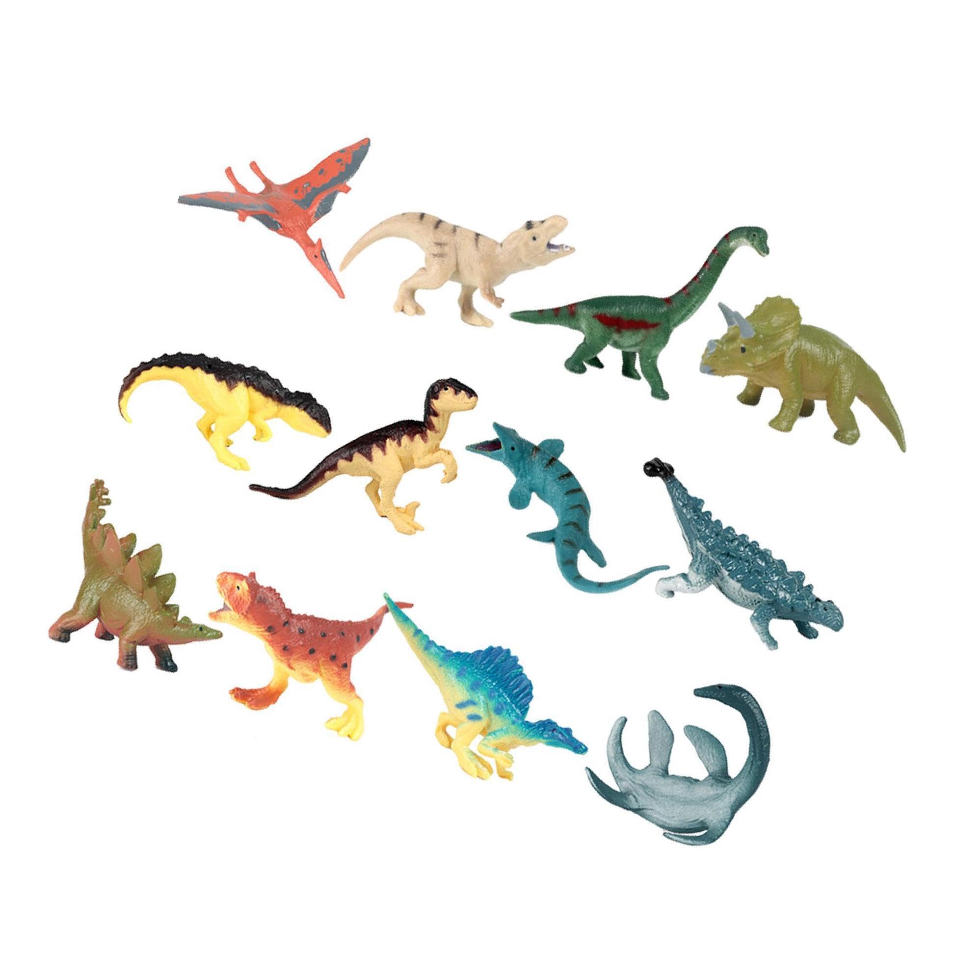 LIXSAZSE Authentic Animal Figures Figurines Set of 12 for Collecting and Celebrations toy Gift, Dinosaur
