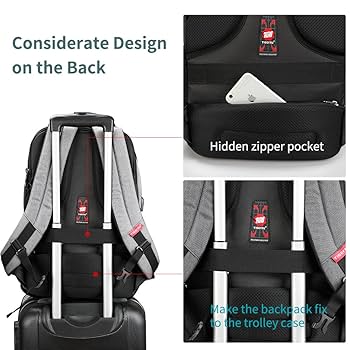 グレー リュック・バックパック Amazon.co.jp: Tigernu 旅行用スクールグレー バックパック 15.6